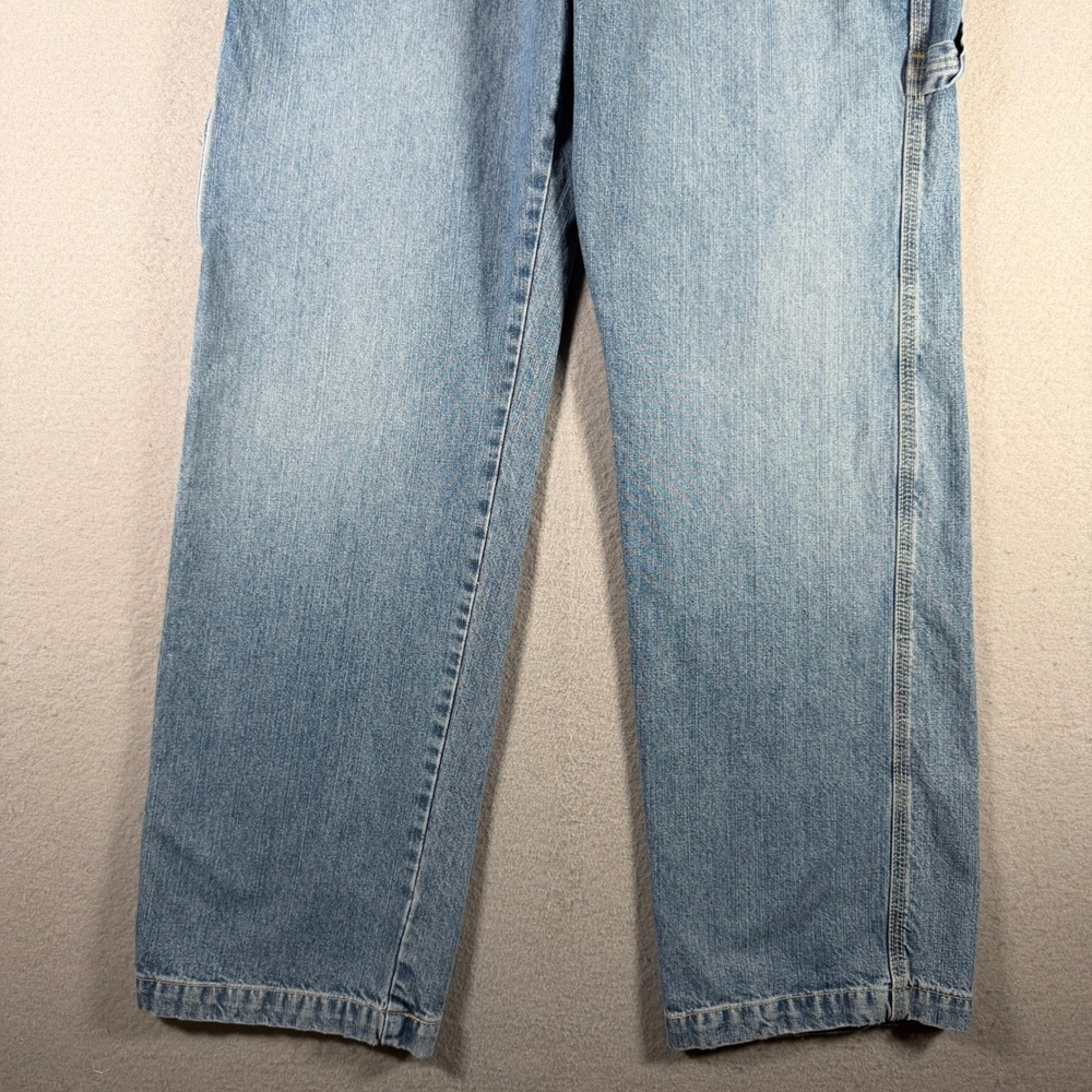 Levi Strauss Signature Mens Carpenter Jeans Light Wash Workwear Denim 34x31 - Picture 4 of 14